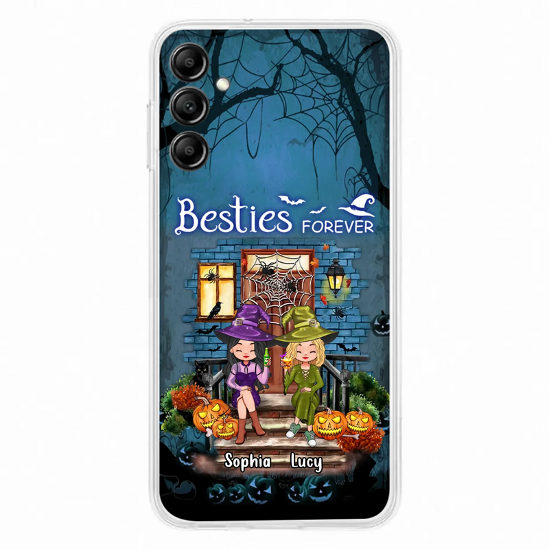 Custom Personalized Halloween Friend Phone Case - Upto 5 Friends - Halloween Gift Idea for Friends/Sisters - Besties Forever - Case for iPhone/Samsung