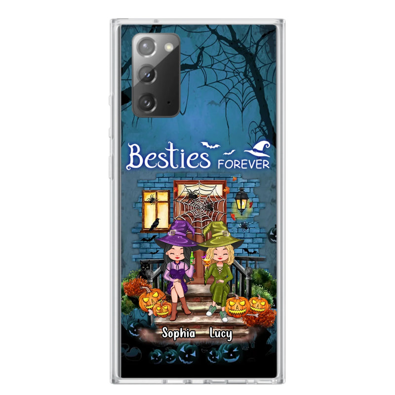 Custom Personalized Halloween Friend Phone Case - Upto 5 Friends - Halloween Gift Idea for Friends/Sisters - Besties Forever - Case for iPhone/Samsung