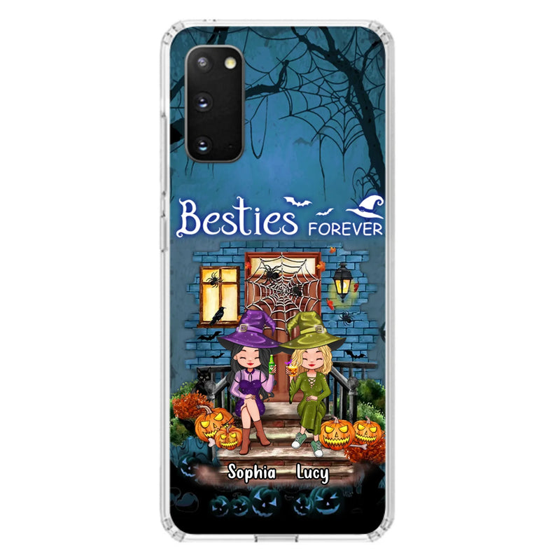 Custom Personalized Halloween Friend Phone Case - Upto 5 Friends - Halloween Gift Idea for Friends/Sisters - Besties Forever - Case for iPhone/Samsung