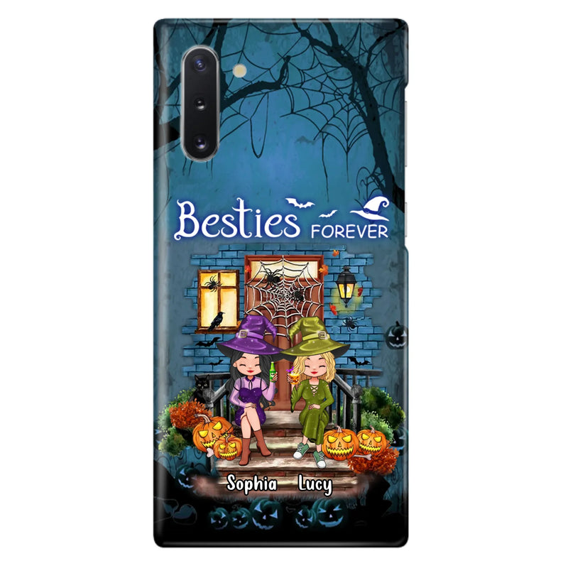 Custom Personalized Halloween Friend Phone Case - Upto 5 Friends - Halloween Gift Idea for Friends/Sisters - Besties Forever - Case for iPhone/Samsung