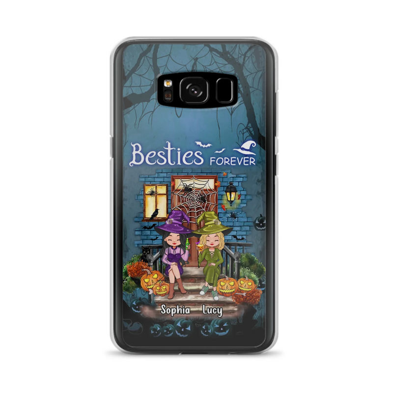 Custom Personalized Halloween Friend Phone Case - Upto 5 Friends - Halloween Gift Idea for Friends/Sisters - Besties Forever - Case for iPhone/Samsung