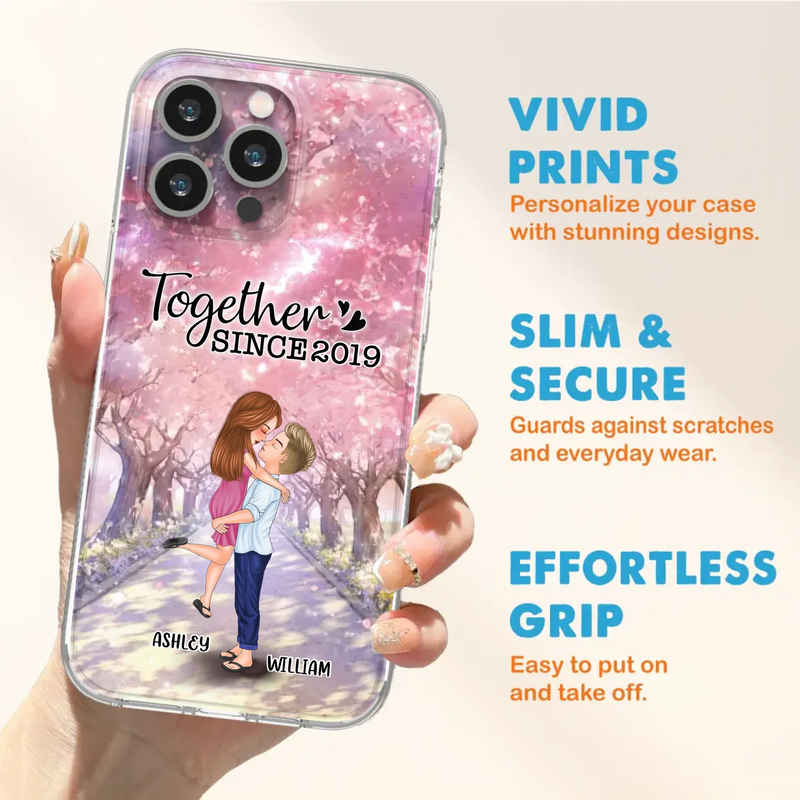 Personalized Couple Phone Case - Wedding/Anniversary Gift Idea for Couple - Together Since 2019 - Case For iPhone/Samsung