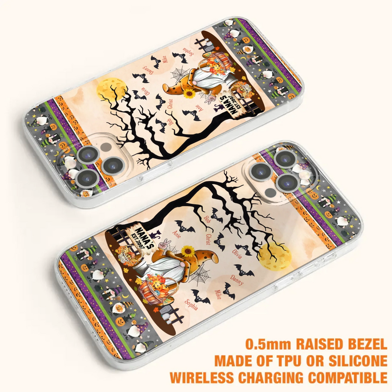 Custom Personalized Boo Grandma Phone Case - Halloween Gift For Grandma - Upto 7 Kids - Case For iPhone/ Samsung