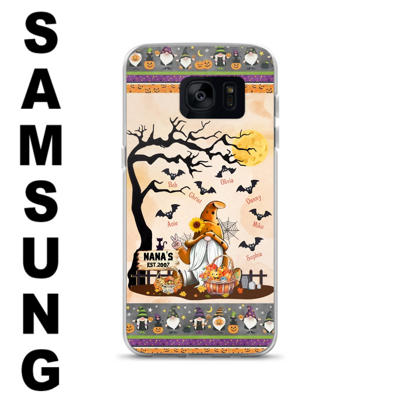 Custom Personalized Boo Grandma Phone Case - Halloween Gift For Grandma - Upto 7 Kids - Case For iPhone/ Samsung