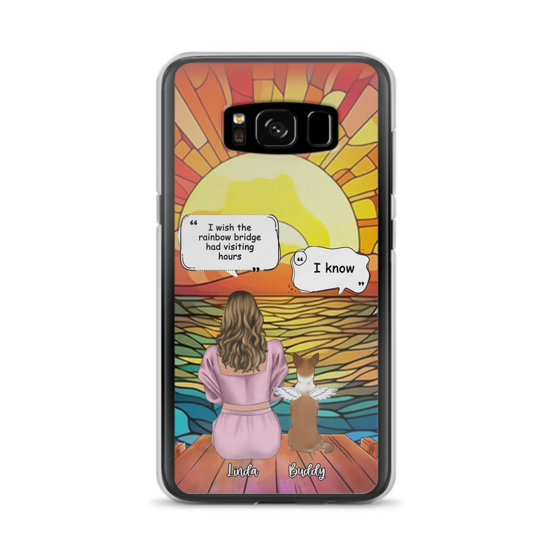 Custom Personalized Memorial Dog Phone Case - Upto 4 Dogs - Memorial Gift Idea For Dog Owners - Case for iPhone/Samsung