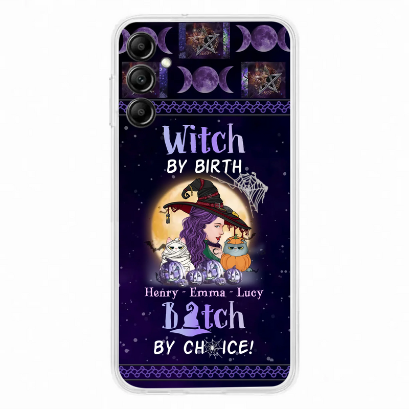 Personalized Witch Mom Phone Case - Gift Idea For Halloween/Witch/Pet Lovers - Witch By Birth Bitch By Choice - Case For iPhone/Samsung