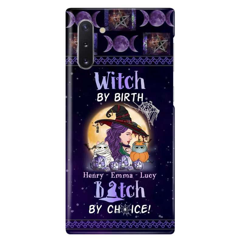 Personalized Witch Mom Phone Case - Gift Idea For Halloween/Witch/Pet Lovers - Witch By Birth Bitch By Choice - Case For iPhone/Samsung
