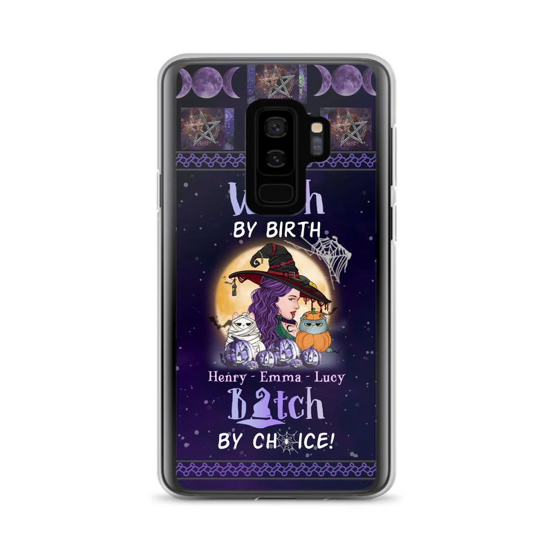 Personalized Witch Mom Phone Case - Gift Idea For Halloween/Witch/Pet Lovers - Witch By Birth Bitch By Choice - Case For iPhone/Samsung