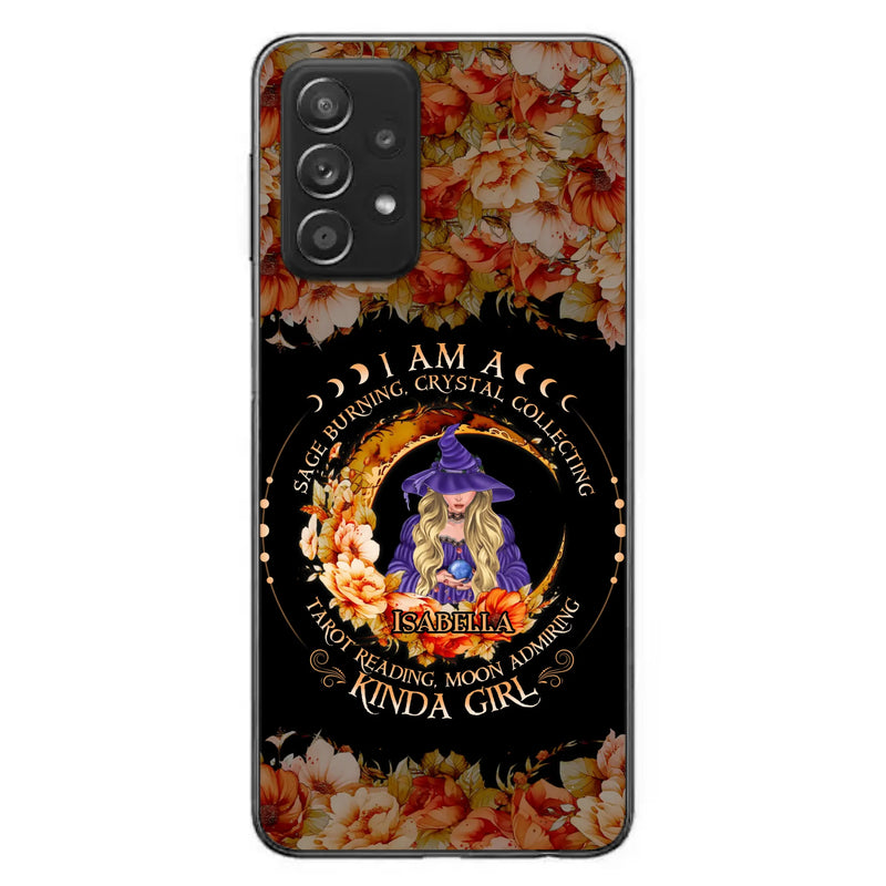 Personalized Witch Phone Case - Gift Idea For Halloween - I Am A Sage Burning, Crystal Collecting, Tarot Reading, Moon Admiring Kinda Girl - Cases For iPhone/Samsung