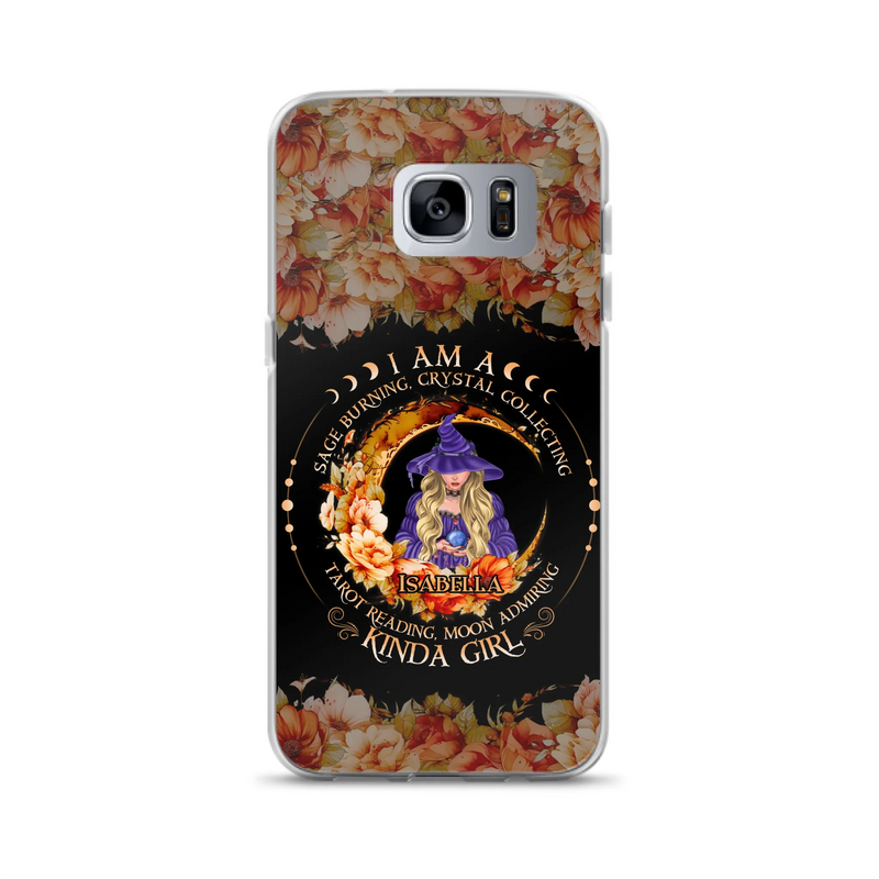 Personalized Witch Phone Case - Gift Idea For Halloween - I Am A Sage Burning, Crystal Collecting, Tarot Reading, Moon Admiring Kinda Girl - Cases For iPhone/Samsung