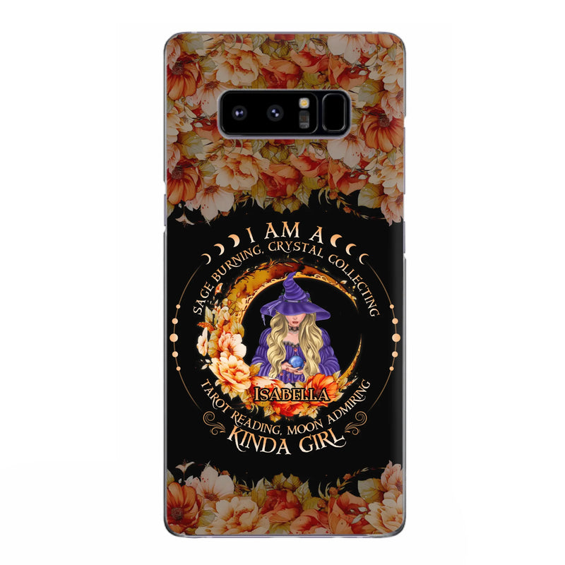 Personalized Witch Phone Case - Gift Idea For Halloween - I Am A Sage Burning, Crystal Collecting, Tarot Reading, Moon Admiring Kinda Girl - Cases For iPhone/Samsung