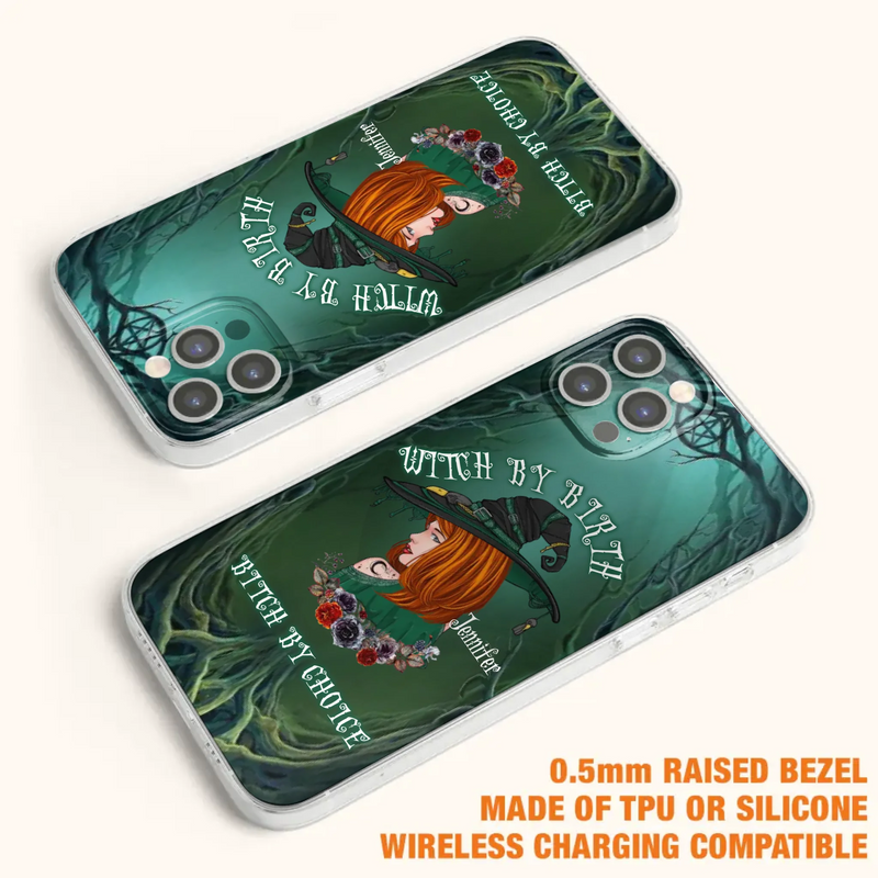 Custom Personalized Witch Phone Case - Gift Idea For Halloween - Witch By Birth Bitch By Choice - Case For iPhone/Samsung