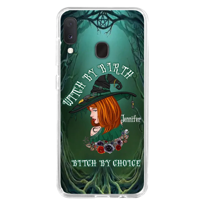 Custom Personalized Witch Phone Case - Gift Idea For Halloween - Witch By Birth Bitch By Choice - Case For iPhone/Samsung