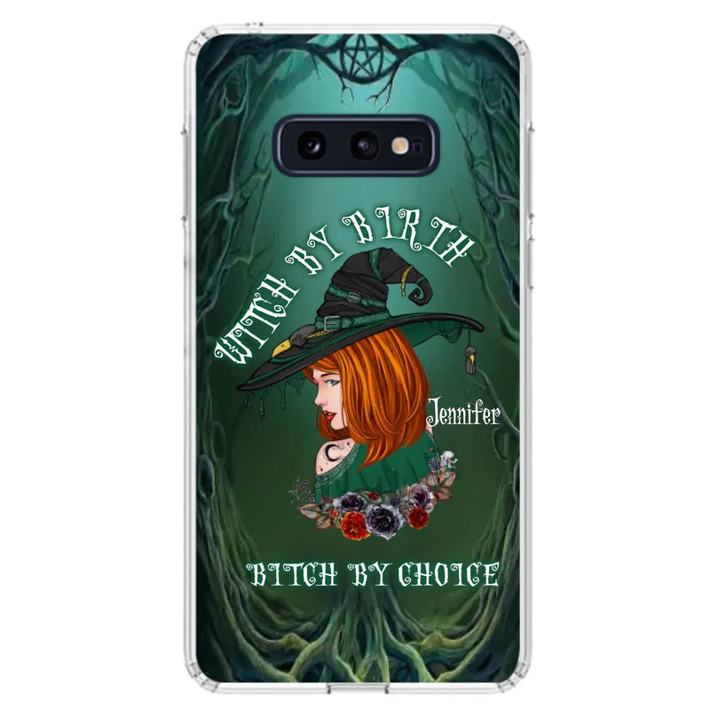 Custom Personalized Witch Phone Case - Gift Idea For Halloween - Witch By Birth Bitch By Choice - Case For iPhone/Samsung