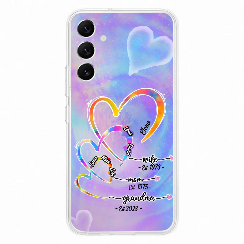 Personalized Mom Phone Case - Gift Idea For Mom/Grandma - Upto 4 Children/5 Grandchildren - Cases For iPhone/Samsung
