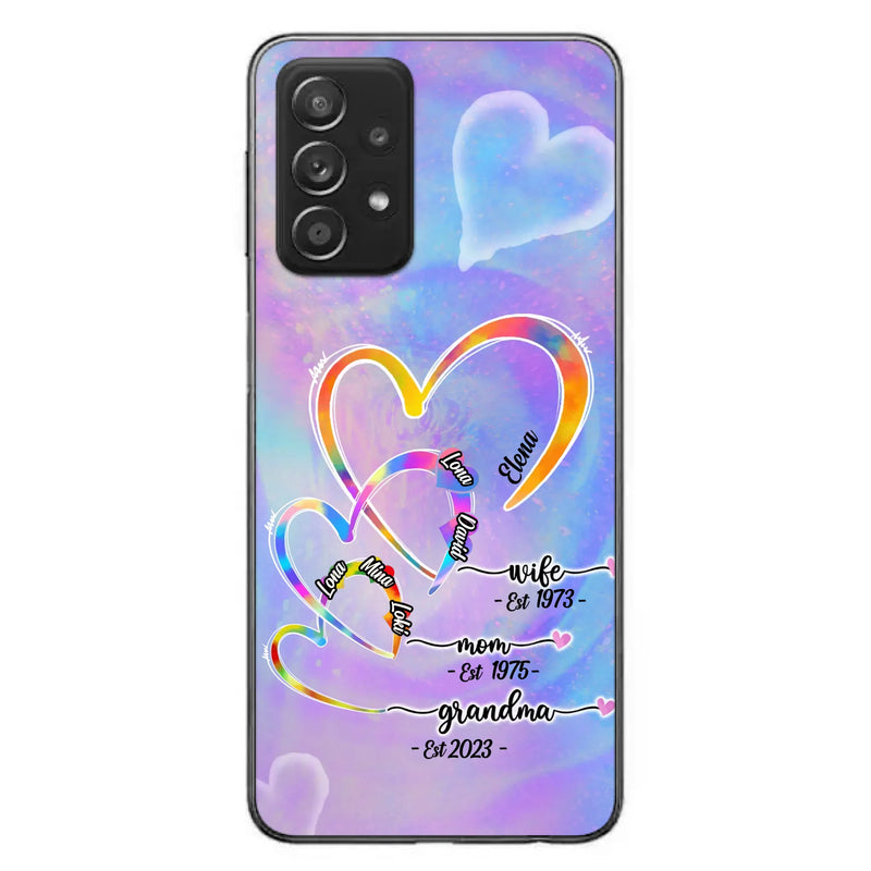 Personalized Mom Phone Case - Gift Idea For Mom/Grandma - Upto 4 Children/5 Grandchildren - Cases For iPhone/Samsung
