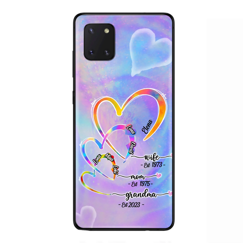 Personalized Mom Phone Case - Gift Idea For Mom/Grandma - Upto 4 Children/5 Grandchildren - Cases For iPhone/Samsung