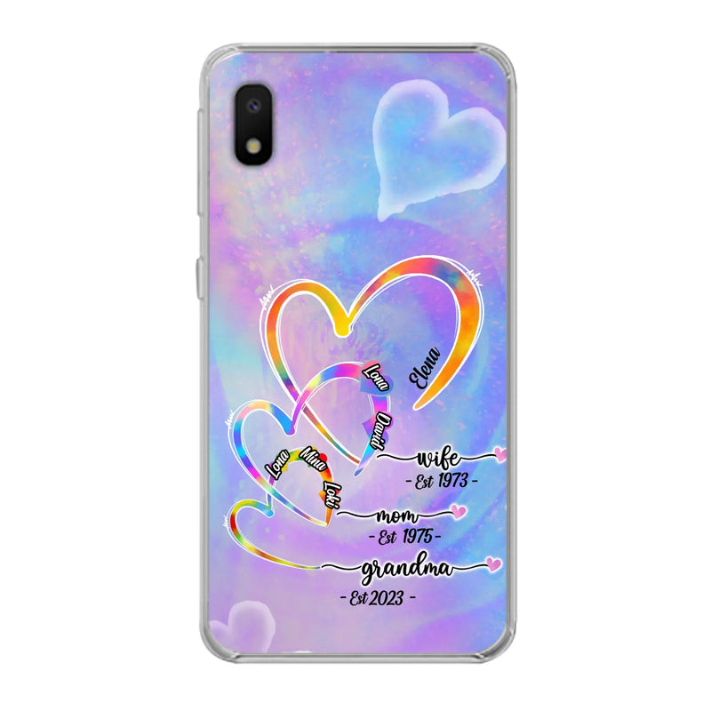 Personalized Mom Phone Case - Gift Idea For Mom/Grandma - Upto 4 Children/5 Grandchildren - Cases For iPhone/Samsung