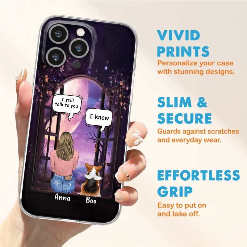 Custom Personalized Memorial Pet Phone Case - Upto 4 Dogs/Cats/Rabbits - Memorial Gift Idea for Dog/Cat/Rabbit Owners - Case For iPhone/Samsung