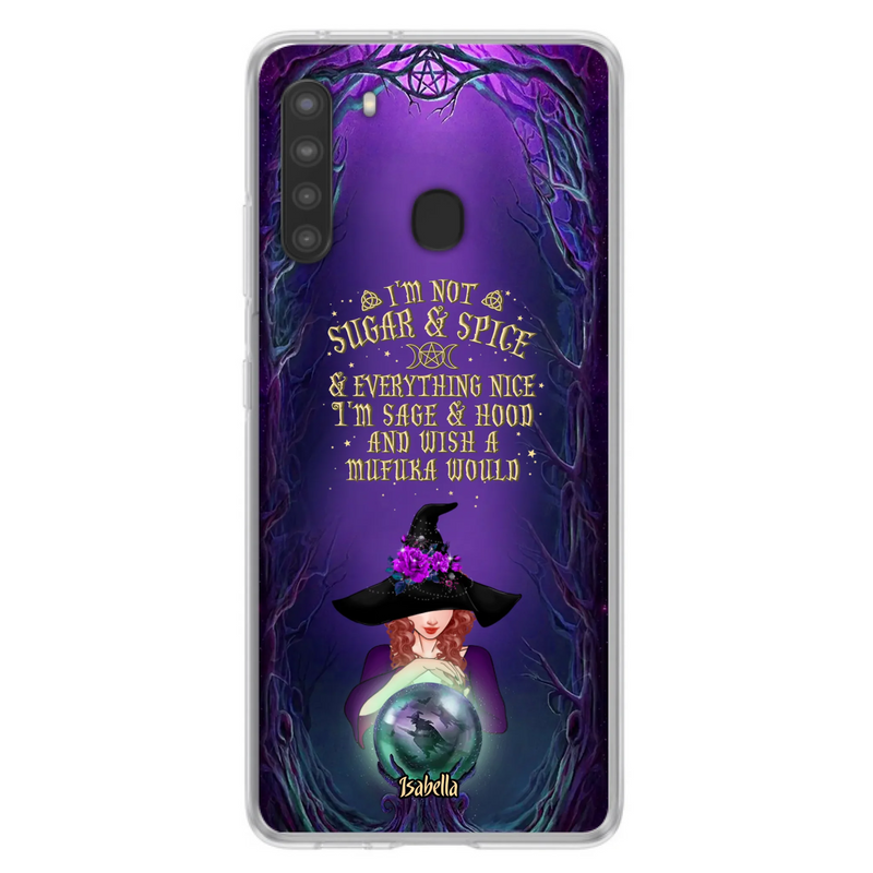 Custom Personalized Witch Phone Case - Gift Idea for Witch Lovers - I'm Not Sugar & Spice & Everything Nice - Case for iPhone/Samsung
