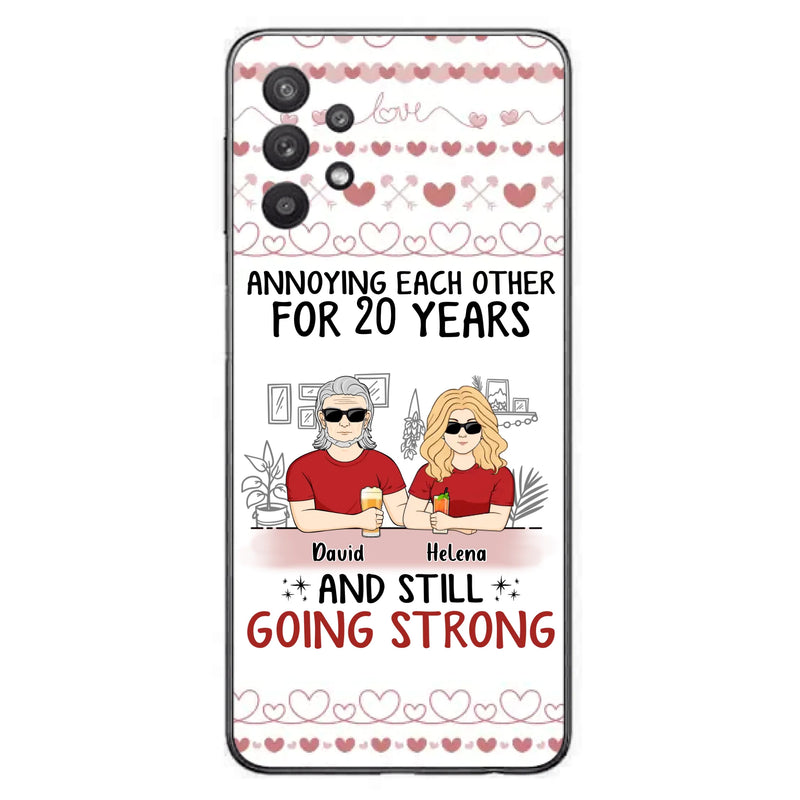 Custom Personalized Couple Phone Case - Best Gift Idea For Couple/Husband/Father's Day - Annoying Each Other For 20 Years And Still Going Strong - Case For iPhone/Samsung