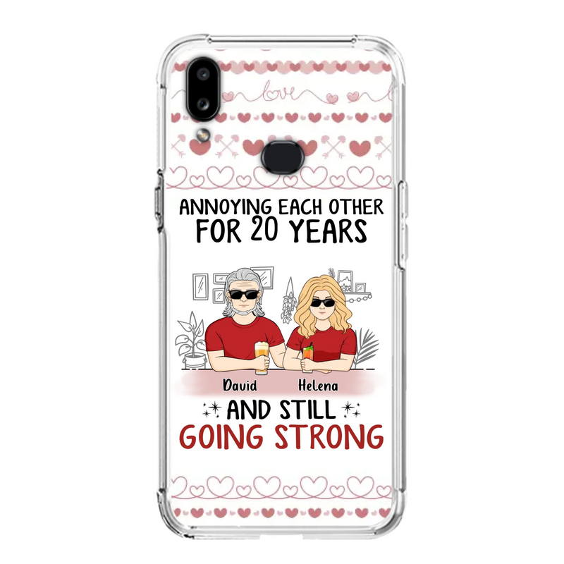 Custom Personalized Couple Phone Case - Best Gift Idea For Couple/Husband/Father's Day - Annoying Each Other For 20 Years And Still Going Strong - Case For iPhone/Samsung