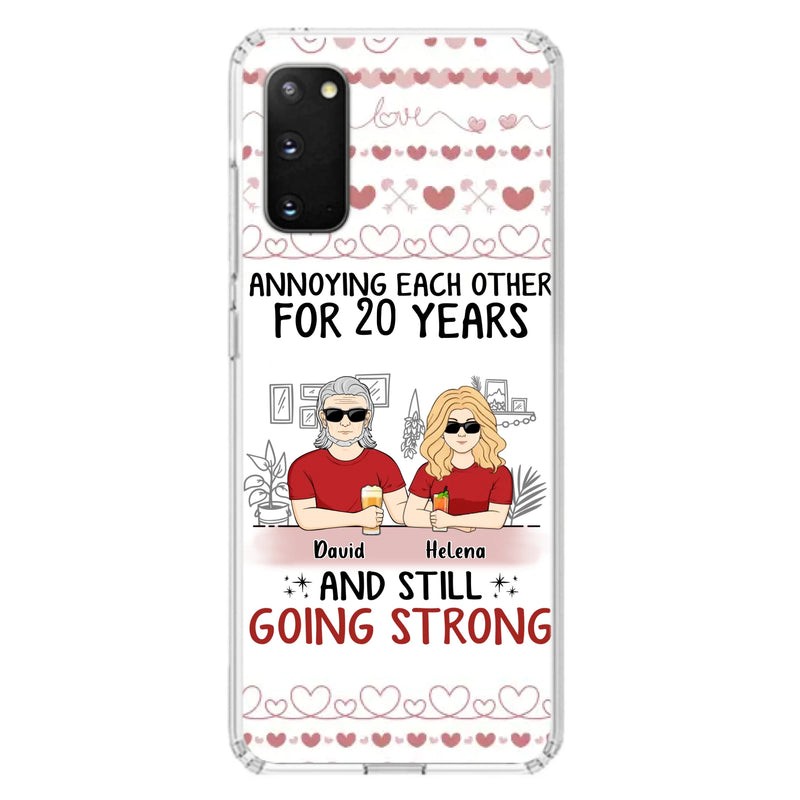 Custom Personalized Couple Phone Case - Best Gift Idea For Couple/Husband/Father's Day - Annoying Each Other For 20 Years And Still Going Strong - Case For iPhone/Samsung