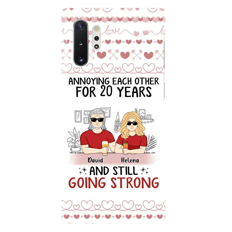 Custom Personalized Couple Phone Case - Best Gift Idea For Couple/Husband/Father's Day - Annoying Each Other For 20 Years And Still Going Strong - Case For iPhone/Samsung