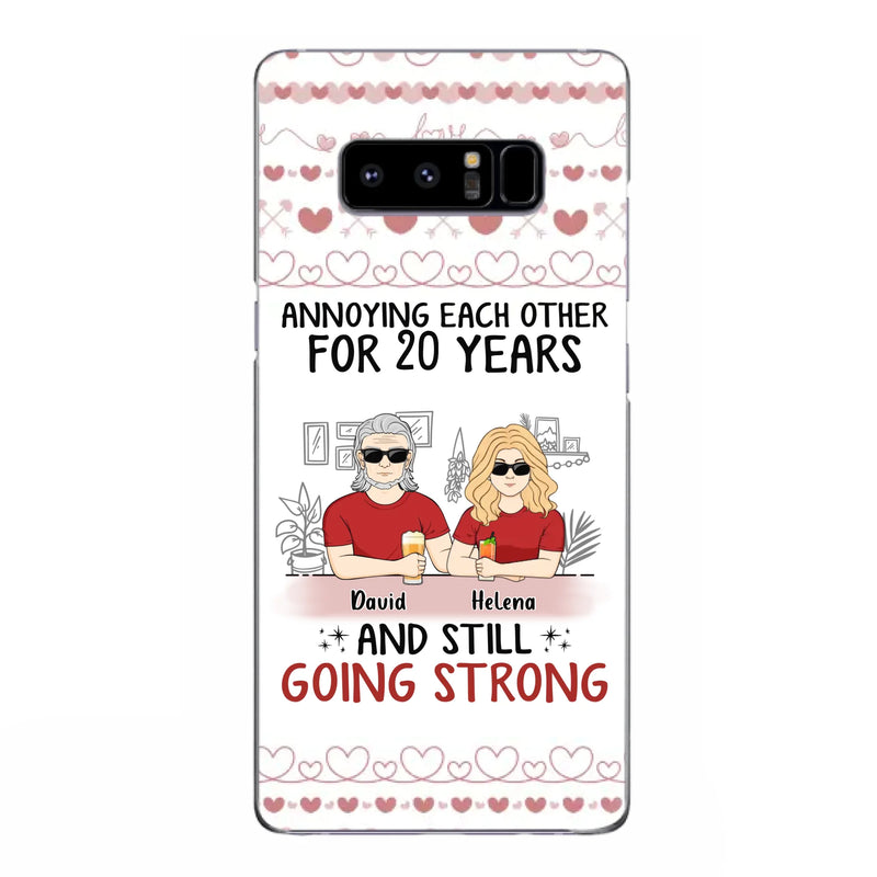 Custom Personalized Couple Phone Case - Best Gift Idea For Couple/Husband/Father's Day - Annoying Each Other For 20 Years And Still Going Strong - Case For iPhone/Samsung