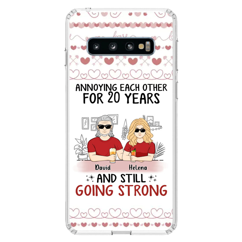 Custom Personalized Couple Phone Case - Best Gift Idea For Couple/Husband/Father's Day - Annoying Each Other For 20 Years And Still Going Strong - Case For iPhone/Samsung