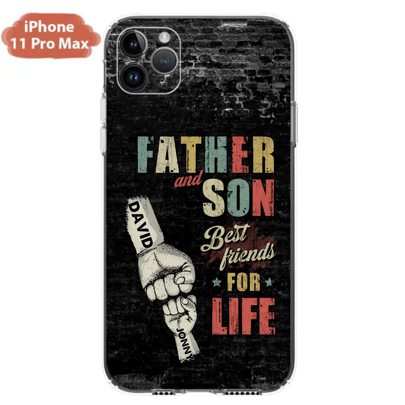 Custom Personalized Father Phone Case - Upto 5 Children - Father's Day Gift Idea from Sons/Daughters - Father And Son/Daughter Best Friends For Life - Case for iPhone/Samsung