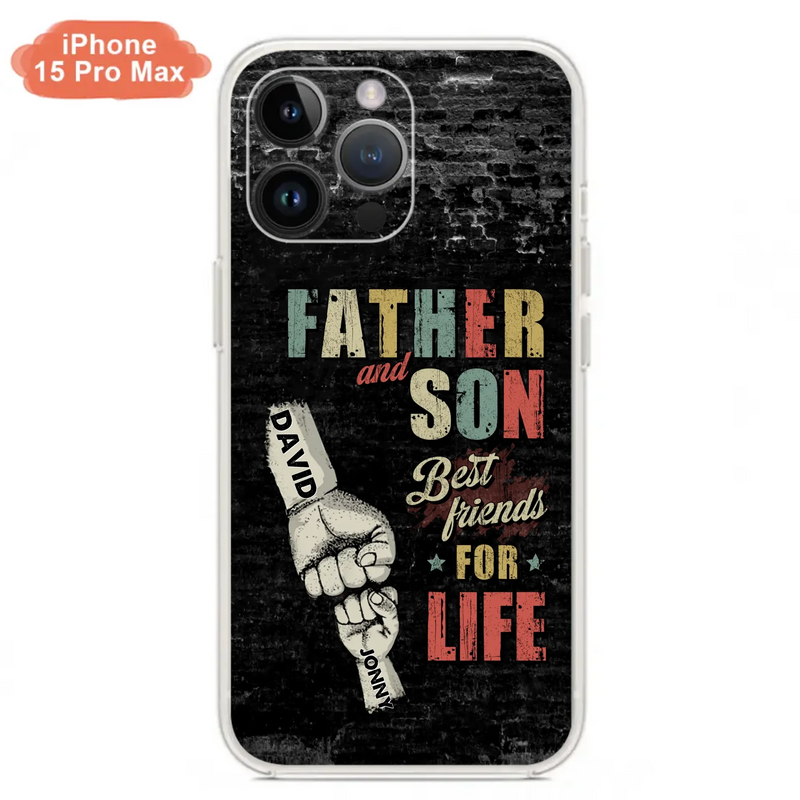 Custom Personalized Father Phone Case - Upto 5 Children - Father's Day Gift Idea from Sons/Daughters - Father And Son/Daughter Best Friends For Life - Case for iPhone/Samsung