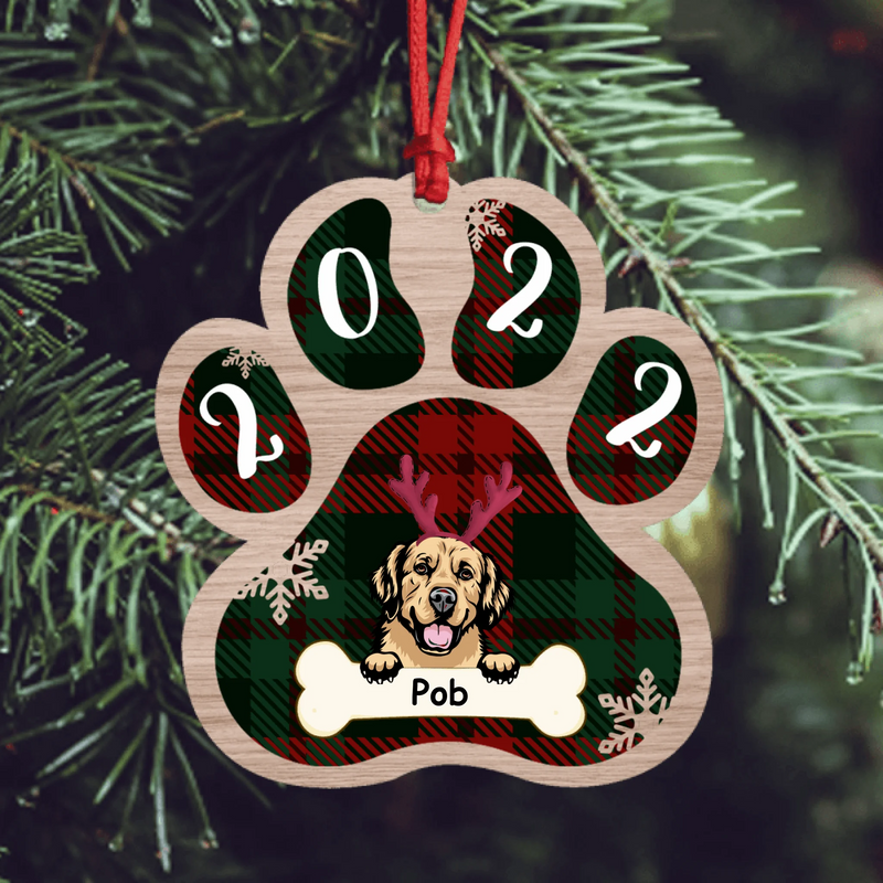 Custom Personalized Pet Paw Ornament - Best Gift For Cat Lover/Dog Lover