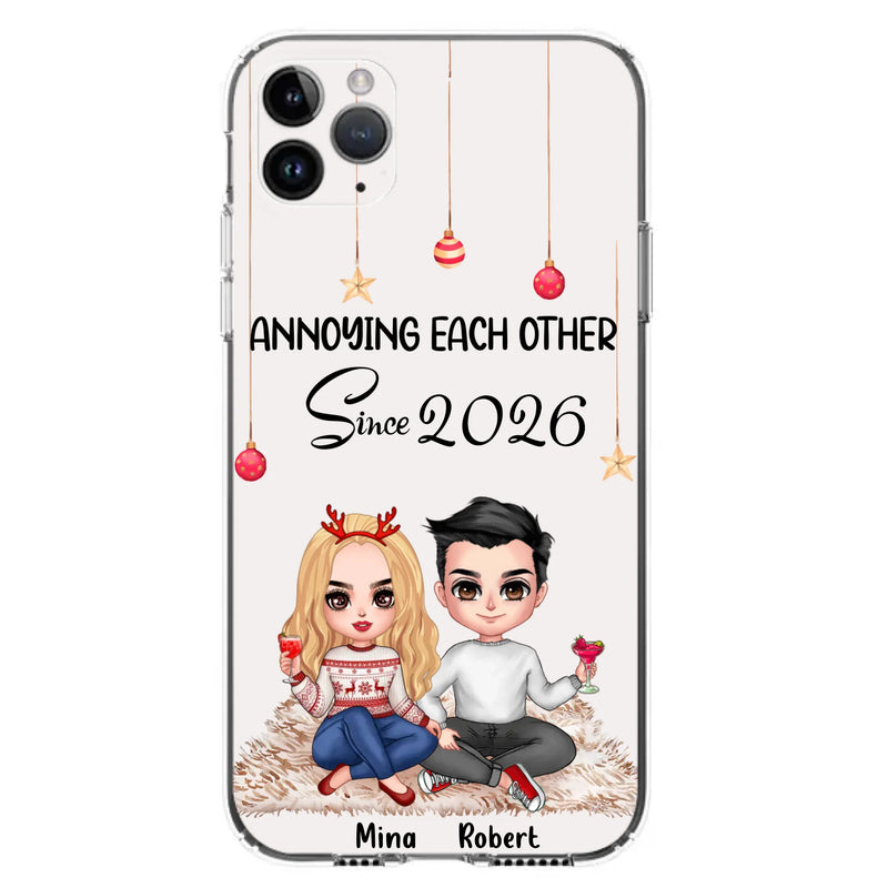 Custom Personalized Couple Phone Case - Christmas  Gift Idea For Couple - Annoying Each Other Since 2026 - Case for iPhone/Samsung