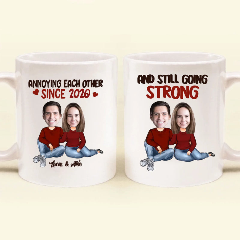 Custom Personalized Couple Coffee Mug - Gift For Couple/Him/Her - Mother's Day Gift For Wife From Husband - Annoying Each Other Since 2026 And Still Going Strong