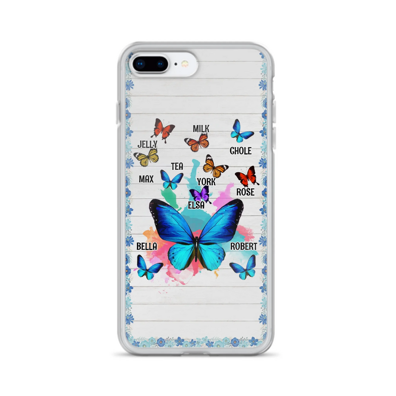 Custom Personalized Butterfly Grandma iPhone/ Samsung Phone Case - Up to 10 Kid's Name - Mother's Day Gift Idea For Grandma