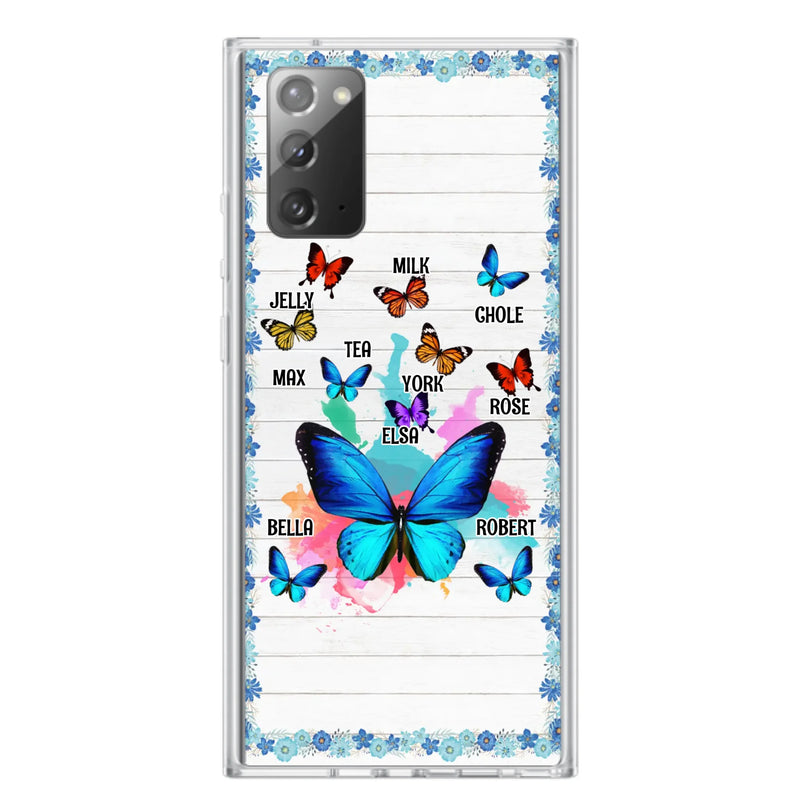 Custom Personalized Butterfly Grandma iPhone/ Samsung Phone Case - Up to 10 Kid's Name - Mother's Day Gift Idea For Grandma