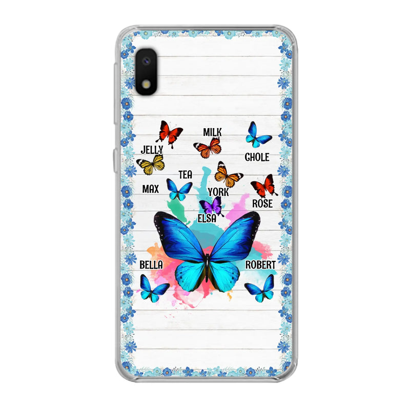 Custom Personalized Butterfly Grandma iPhone/ Samsung Phone Case - Up to 10 Kid's Name - Mother's Day Gift Idea For Grandma