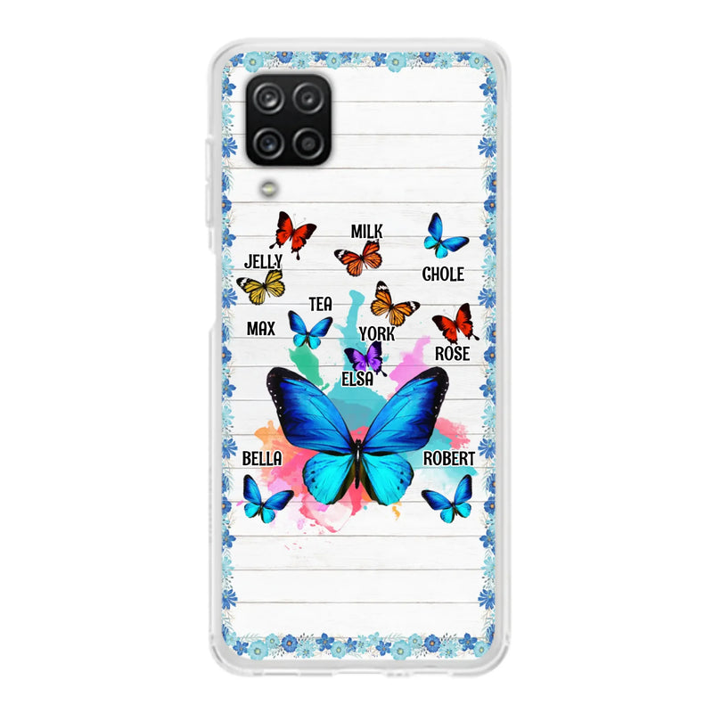 Custom Personalized Butterfly Grandma iPhone/ Samsung Phone Case - Up to 10 Kid's Name - Mother's Day Gift Idea For Grandma