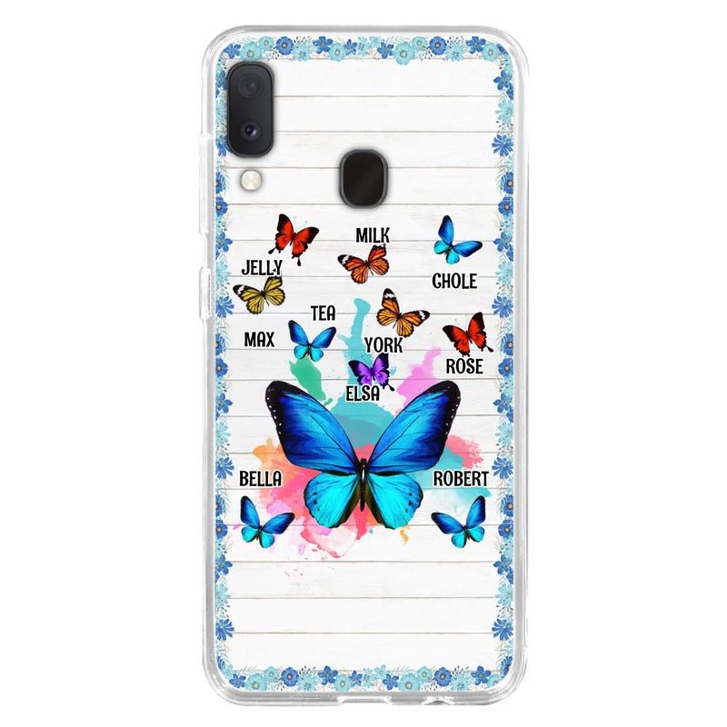 Custom Personalized Butterfly Grandma iPhone/ Samsung Phone Case - Up to 10 Kid's Name - Mother's Day Gift Idea For Grandma