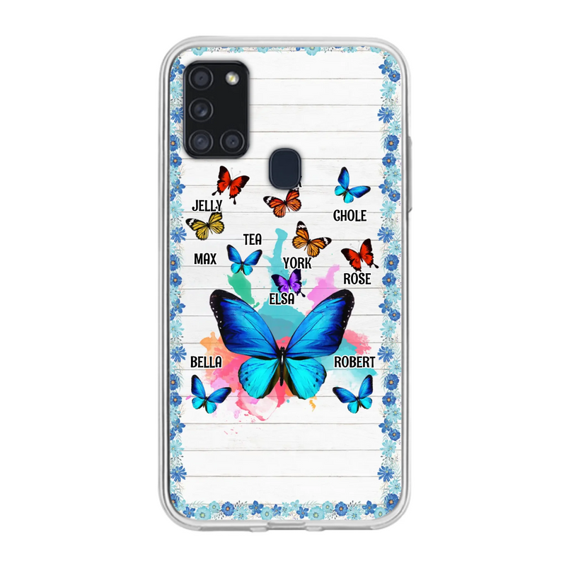 Custom Personalized Butterfly Grandma iPhone/ Samsung Phone Case - Up to 10 Kid's Name - Mother's Day Gift Idea For Grandma