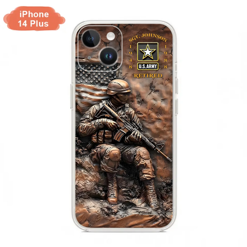 Custom Personalized Veteran Phone Case - Retired Gift Idea For Veteran - Case For iPhone/ Samsung