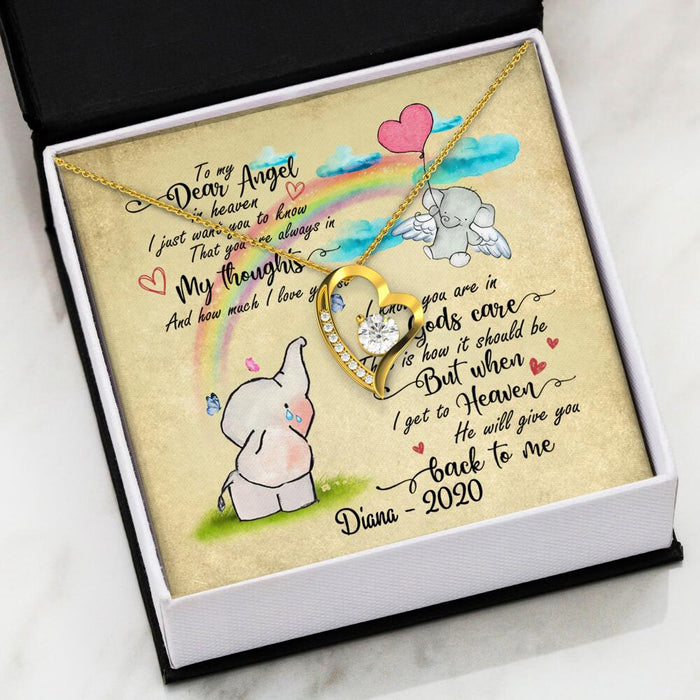 Baby Lost/ Uncarriage/Infant Loss/Stillbirth Jewelry,Message Card - Best Gift For Mother's Day - To My Dear Angel In Heaven - AZBHYU