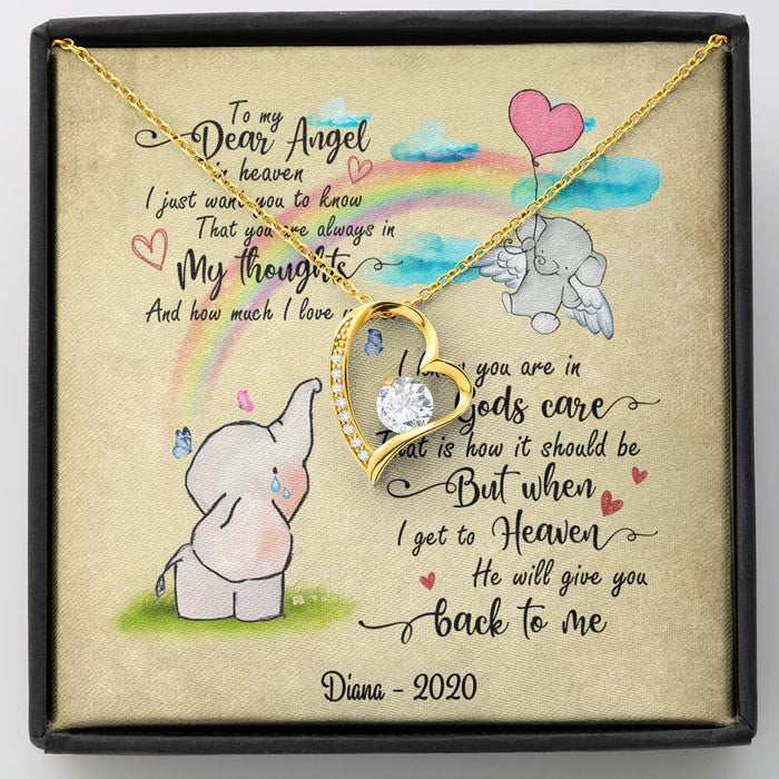 Baby Lost/ Uncarriage/Infant Loss/Stillbirth Jewelry,Message Card - Best Gift For Mother's Day - To My Dear Angel In Heaven - AZBHYU