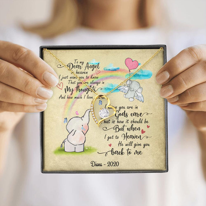 Baby Lost/ Uncarriage/Infant Loss/Stillbirth Jewelry,Message Card - Best Gift For Mother's Day - To My Dear Angel In Heaven - AZBHYU