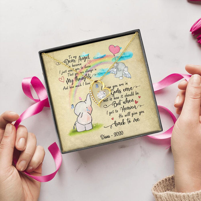 Baby Lost/ Uncarriage/Infant Loss/Stillbirth Jewelry,Message Card - Best Gift For Mother's Day - To My Dear Angel In Heaven - AZBHYU