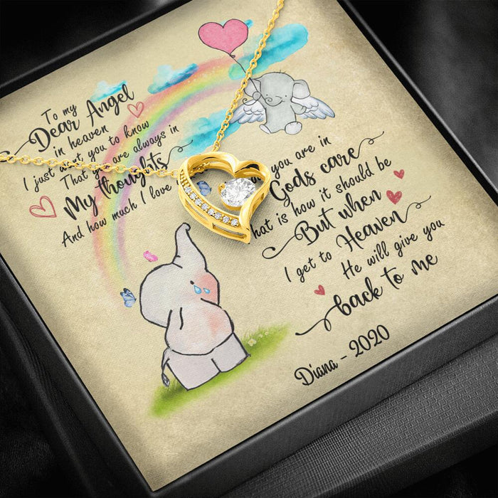 Baby Lost/ Uncarriage/Infant Loss/Stillbirth Jewelry,Message Card - Best Gift For Mother's Day - To My Dear Angel In Heaven - AZBHYU