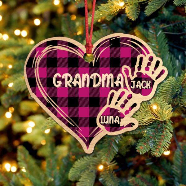 Custom Personalized Grandma Ornament - Up to 10 Kids - Best Gift For Family