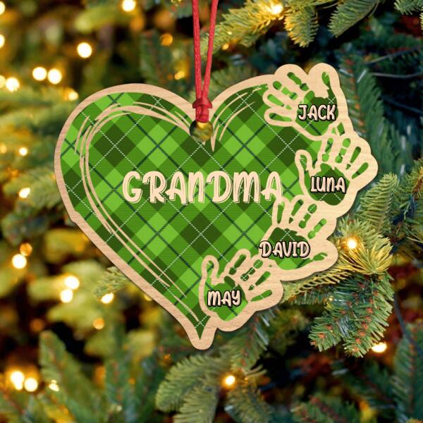 Custom Personalized Grandma Ornament - Up to 10 Kids - Best Gift For Family