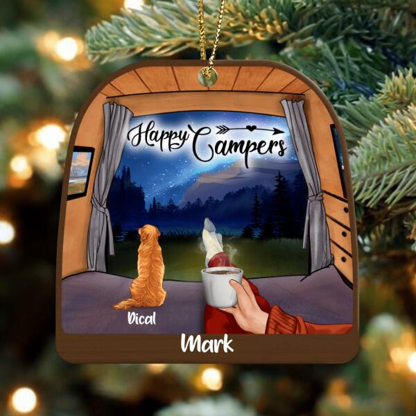 Custom Personalized Tent Camping Ornament - Best Gift For Camping Lover - Happy Campers